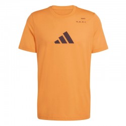 Camiseta Laranja Gráfica Padel da Adidas