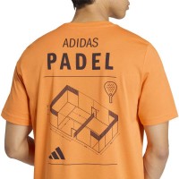 Camiseta Adidas Padel Graphic Naranja