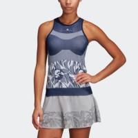 Adidas Stella McCartney sem costura azul escuro de camisa