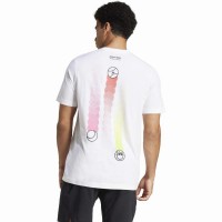Adidas Tennis Happy 3 Balls Graphic Maglietta bianca