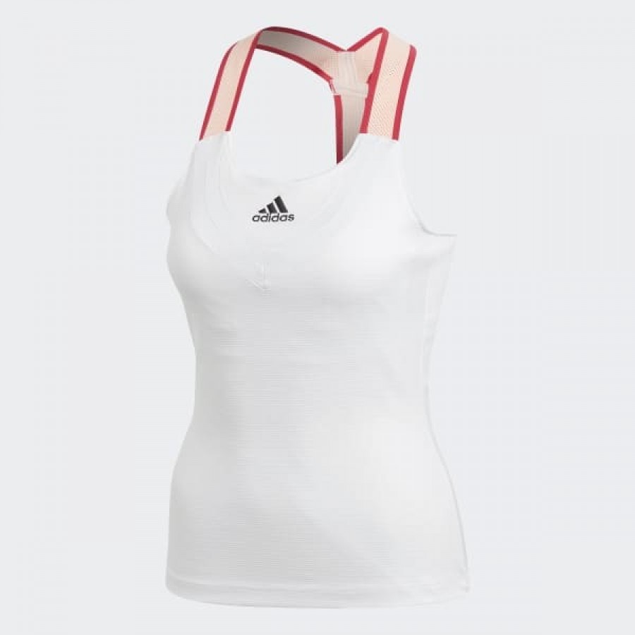 T-shirt bianca pronta per il calore Adidas Y-Back