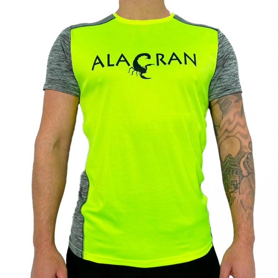 Camiseta Cinza Fluor Amarelo Alacran Elite