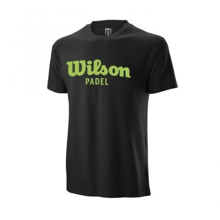 Cotton T-shirt Wilson Tee Padel II Black