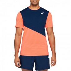 Asics Club Navy Coral T-Shirt Asics Club Navy Coral T-Shirt
