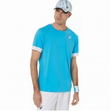 Asics Court Aqua Glossy White T-Shirt Asics Court Aqua Glossy White T-Shirt