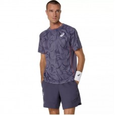 Camiseta Asics Game SS Top Gris Purpura Camiseta Asics Game SS Top Gris Purpura