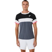 Camiseta Asics Match SS Top Preto Cinza