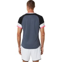 Camiseta Asics Match SS Top Preto Cinza