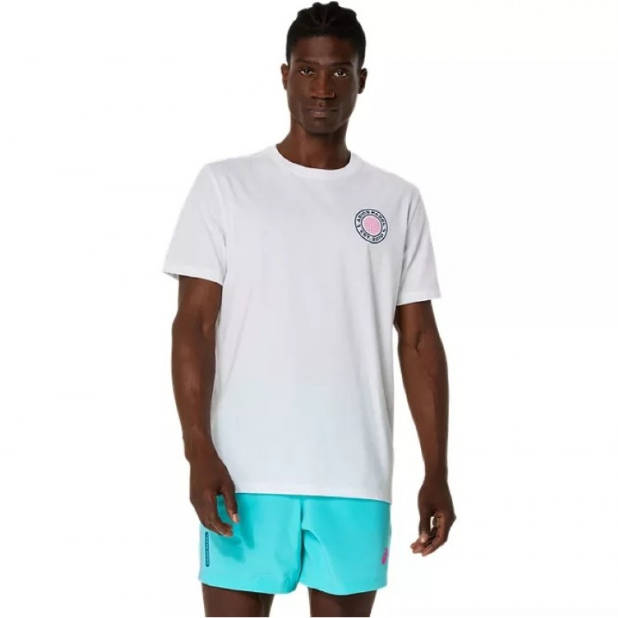 Asics Padel Court Graphic SS Top Maglietta Bianca