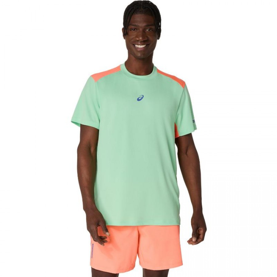 Camiseta Asics Padel Court SS Top Mint Coral