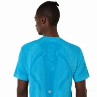Camiseta Asics Road Seamless SS Top Azul Cielo