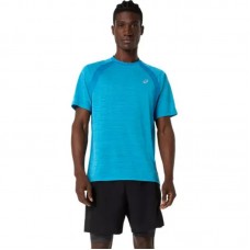 Camiseta Asics Road SS Top Azul Egeo