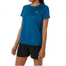 Camiseta Asics Silver Azul Petroleo Mujer Camiseta Asics Silver Azul Petroleo Mujer