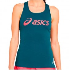 Camiseta Asics Silver Tank Verde Mujer Camiseta Asics Silver Tank Verde Mujer