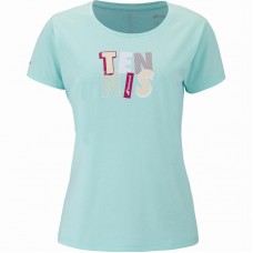 Camiseta Babolat Exercise Message Azul Claro Mujer