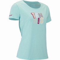 Camiseta Babolat Exercise Message Azul Claro Mujer