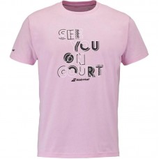 Mensagem do Exercício Camiseta Babolat Rosa