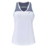 Babolat Play T-shirt Blanc Bleu Femmes