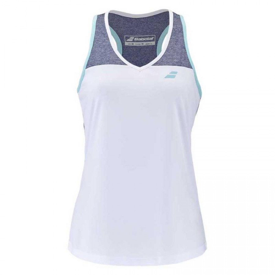 Babolat Play T-Shirt Bianco Blu Donna