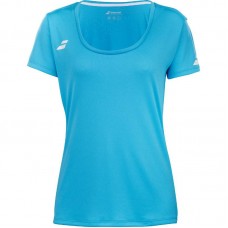 Camiseta Babolat Play Capsleeve Azul Cian Mujer