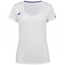 Camiseta Babolat Play Capsleeve Blanco Azul Junior