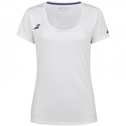 Camiseta Babolat Play Capsleeve Blanco Azul Junior