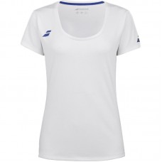 Camiseta Babolat Play Capsleeve Blanco Mujer