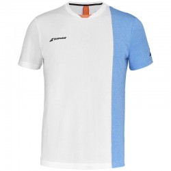 Babolat Play Crew T-shirt White Blue Orange