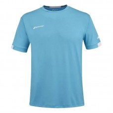 Camiseta Babolat Play Crew Neck Azul Cian Junior