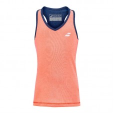 Camiseta Babolat Play Naranja Azul Oscuro Mujer Camiseta Babolat Play Naranja Azul Oscuro Mujer