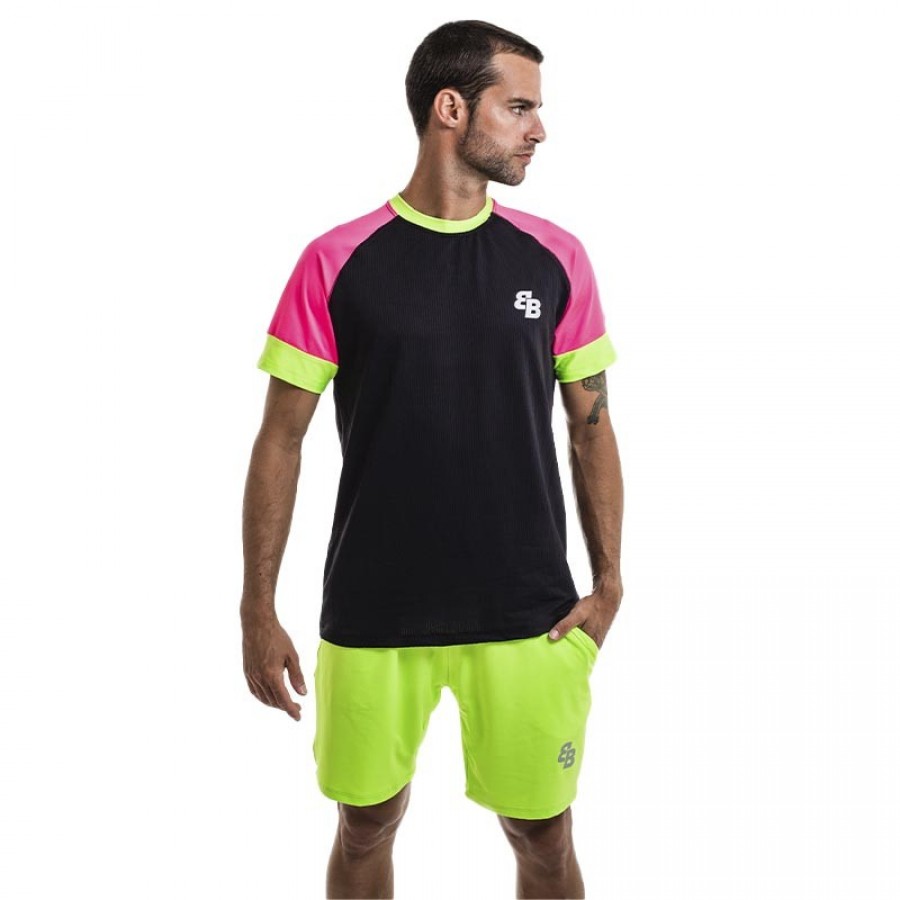 Camiseta BB Game Negro Rosa Melon - Barata Oferta Outlet