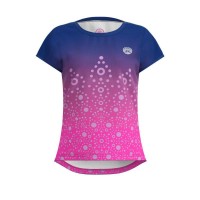 Bidi Badu Colortwist Rosa Azul Escuro Camiseta Feminina