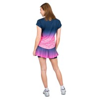 Bidi Badu Colortwist Rosa Azul Escuro Camiseta Feminina