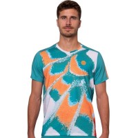Camiseta Bidi Badu Melbourne V-Neck Petroleo Laranja
