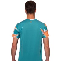 Camiseta Bidi Badu Melbourne V-Neck Petroleo Laranja