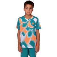 Camiseta Júnior Bidi Badu Melbourne V-Neck Petroleo Laranja