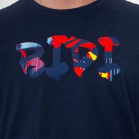 Camiseta Bidi Badu Artes Selvagens Chill Azul Oscuro Rojo Mix