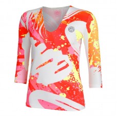 Camiseta Bidi Badu Wild Arts V-Neck Blanco Mix Mujer Camiseta Bidi Badu Wild Arts V-Neck Blanco Mix Mujer