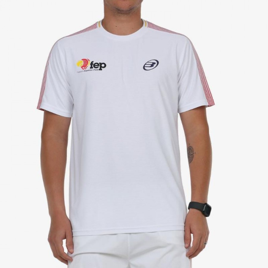Camiseta Bullpadel FEP Exudo Blanco