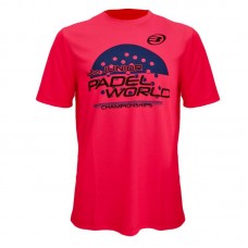 Camiseta Bullpadel Mundial Menores Rosa Fluor Junior