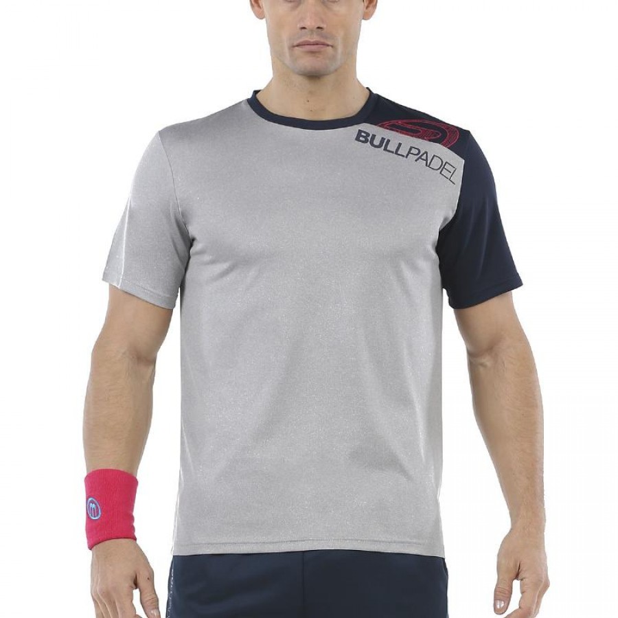 Camiseta de vigor médio cinza bullpadel