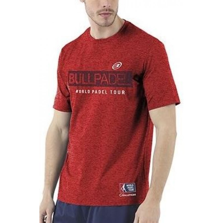 Bullpadel Zamani red t-shirt melange - Barata Oferta Outlet