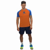 Camiseta azul laranja cartri match