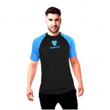 Camiseta Cartri Match Negro Azul Junior Camiseta Cartri Match Negro Azul Junior