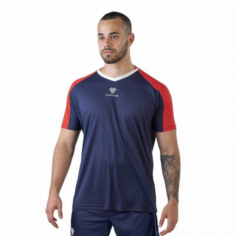 Cartri School T-shirt Rosso Blu Navy