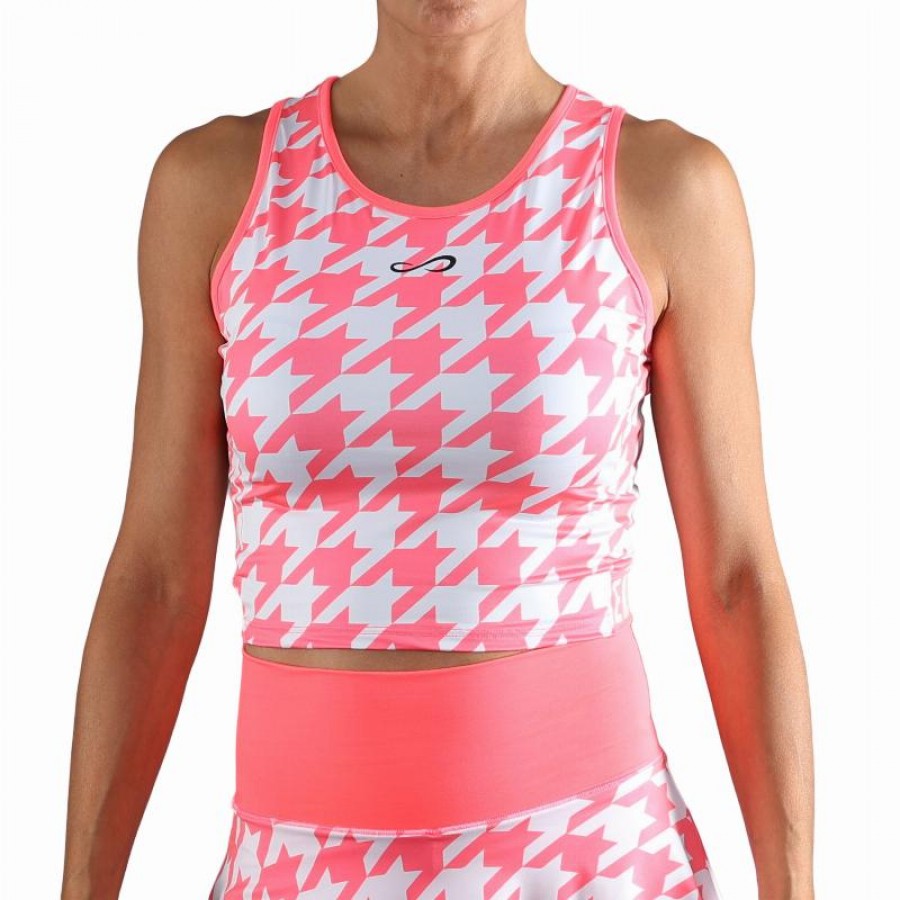 Endless Chill Coral Houndstooth T-shirt