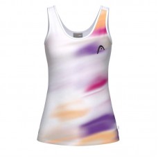 Camiseta Head Blur Purpura Blanco Mujer