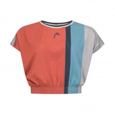 Camiseta Head Crop Top Coral Mujer
