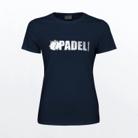 T-shirt Head Padel Font Dark Blue Woman