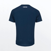 T-shirt de performance a la tete bleu fonce